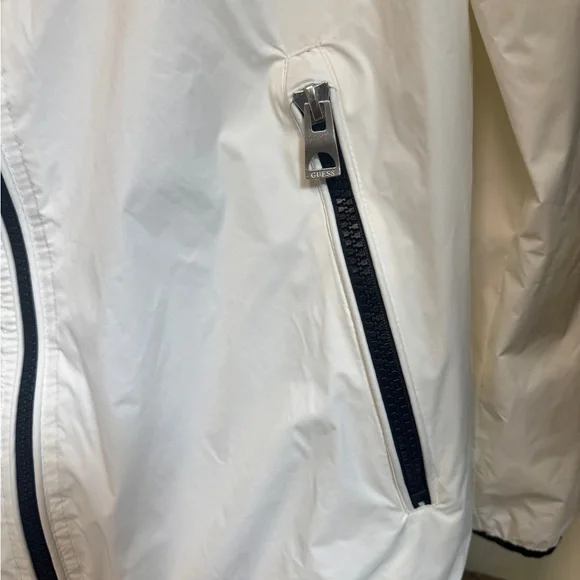 Guess White Jacket with Black Trim - Picture 10 of 12